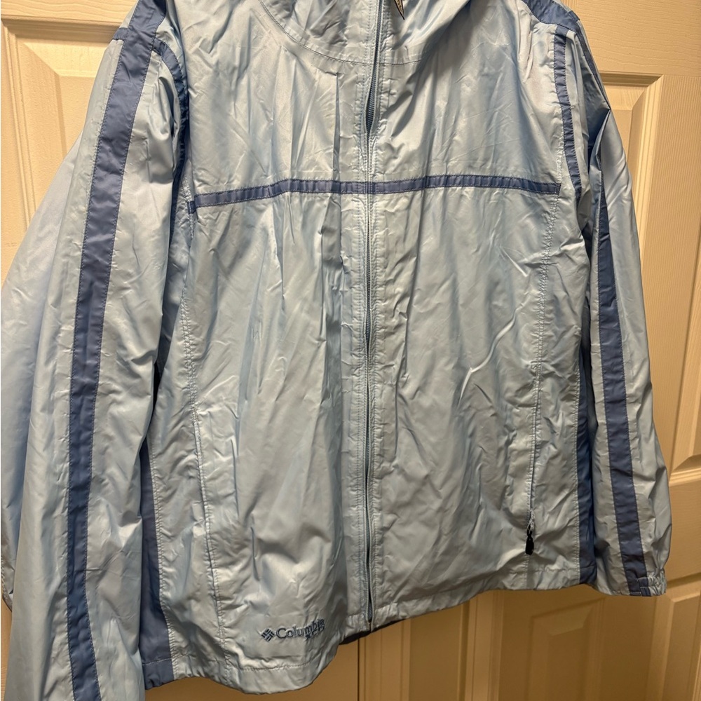 Columbia Blue Lightweight Raincoat Windbreaker